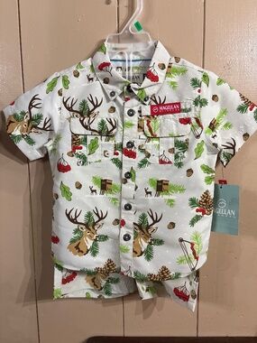 Magellan Outdoors 2-piece set holiday deer hunting, size 2T NWT 🦌